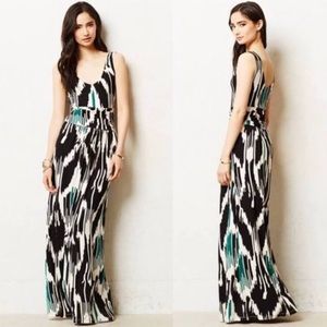 Anthropologie Batik Print Maxi Dress